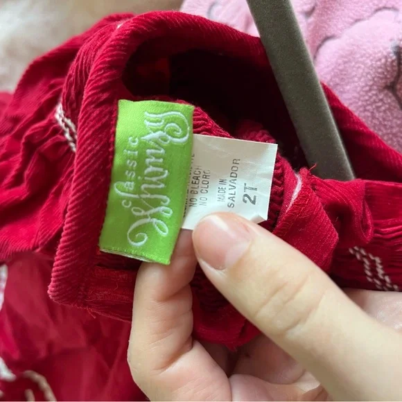 Classic Whimsy corduroy Easter Cross Smocked dress size 2t - Picture 3 of 3